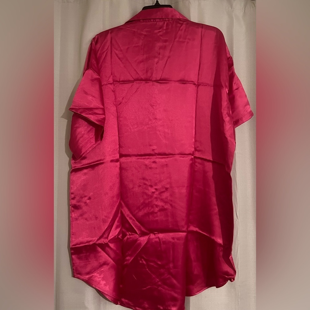 Sleep Solutions Satin Button Shirt – Size L - Picture 4 of 4